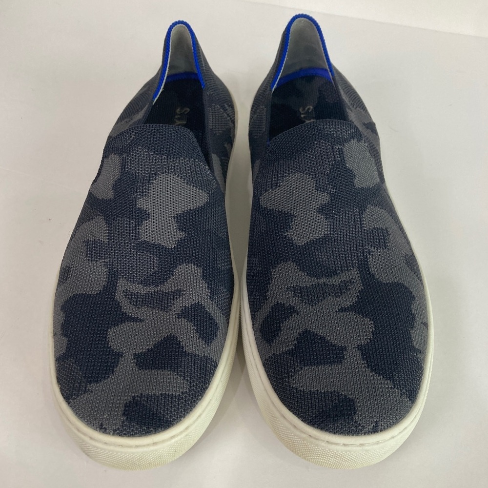 Rothys Camo Original Slip On Sneakers Grey All Over Print Size 11